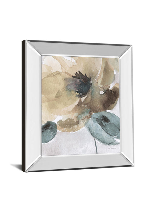 Watercolor Poppy Il By Carol Robinson - Mirror Framed Print Wall Art - Beige
