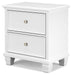 Fortman - White - Two Drawer Night Stand Sacramento Furniture Store Furniture store in Sacramento