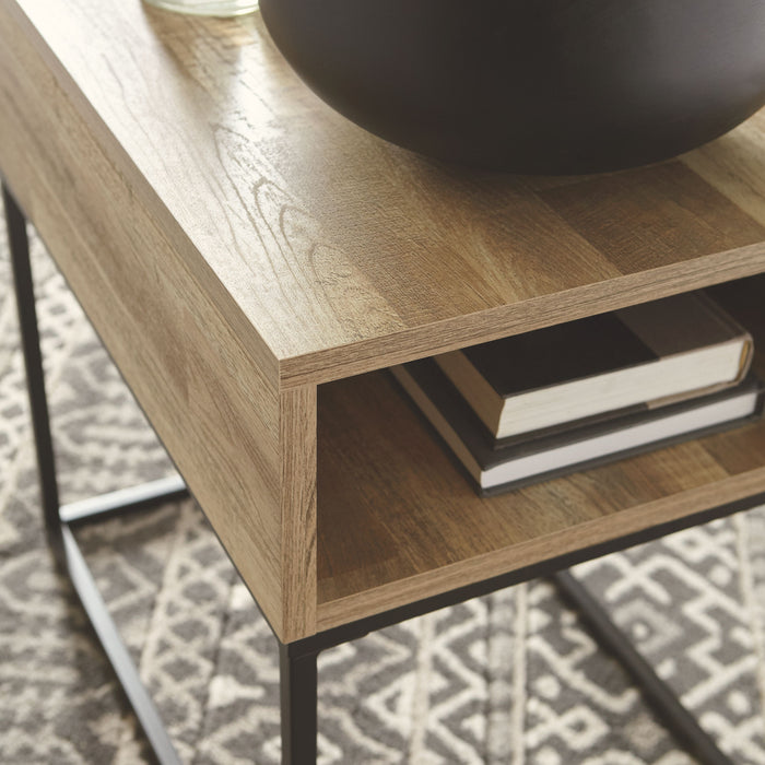 Gerdanet - Natural - Rectangular End Table Sacramento Furniture Store Furniture store in Sacramento