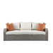 Salena - Patio Sofa & Ottoman - Beige Fabric & Gray Wicker - 30" Sacramento Furniture Store Furniture store in Sacramento