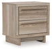 Hasbrick - Tan - Two Drawer Night Stand Sacramento Furniture Store Furniture store in Sacramento