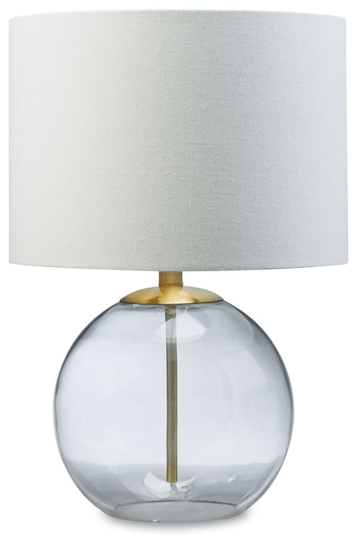 Samder - White - Glass Table Lamp Sacramento Furniture Store Furniture store in Sacramento