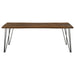 Neve - Live-Edge Dining Table With Hairpin Legs - Sheesham Gray And Gunmetal Sacramento Furniture Store Furniture store in Sacramento