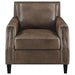 Leaton - Upholstered Recessed Arm Chair - Brown Sugar Sacramento Furniture Store Furniture store in Sacramento