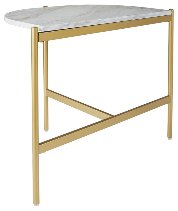 Wynora - White / Gold - Chair Side End Table Sacramento Furniture Store Furniture store in Sacramento