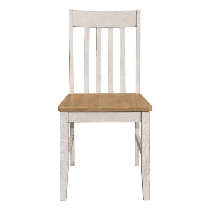 Kirby - Slat Back Side Chair (Set of 2) - Natural And Rustic Off White Sacramento Furniture Store Furniture store in Sacramento