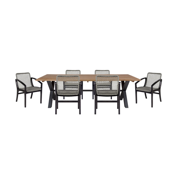 Glendora Beckham - Outdoor Patio Live Edge Dining Set