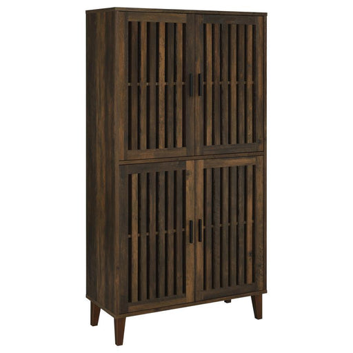 Elouise - 4-Door Engineered Wood Tall Accent Cabinet - Dark Pine Sacramento Furniture Store Furniture store in Sacramento