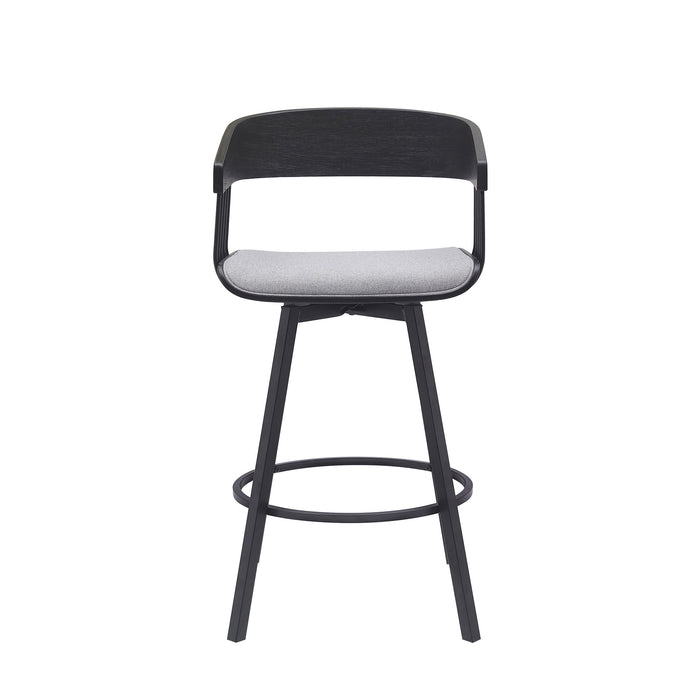 Athena - Swivel Black Metal Stool