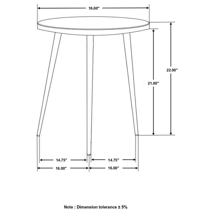 Acheson - Round Accent Table - White And Gold Sacramento Furniture Store Furniture store in Sacramento