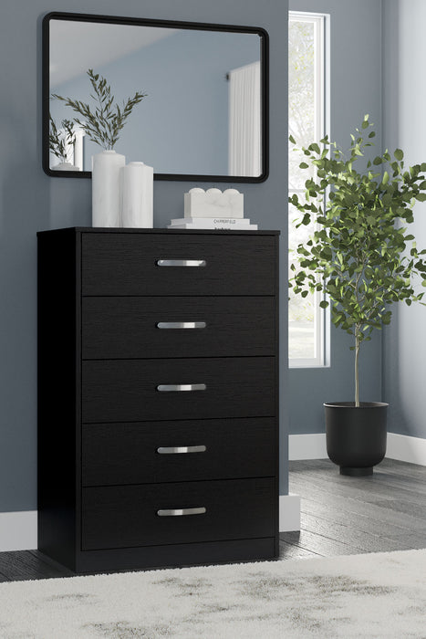 Finch - Black - Five Drawer Chest - 46" Height Sacramento Furniture Store Furniture store in Sacramento