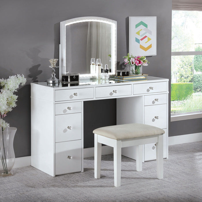 Louise - Vanity With Stool - White Sacramento Furniture Store Furniture store in Sacramento