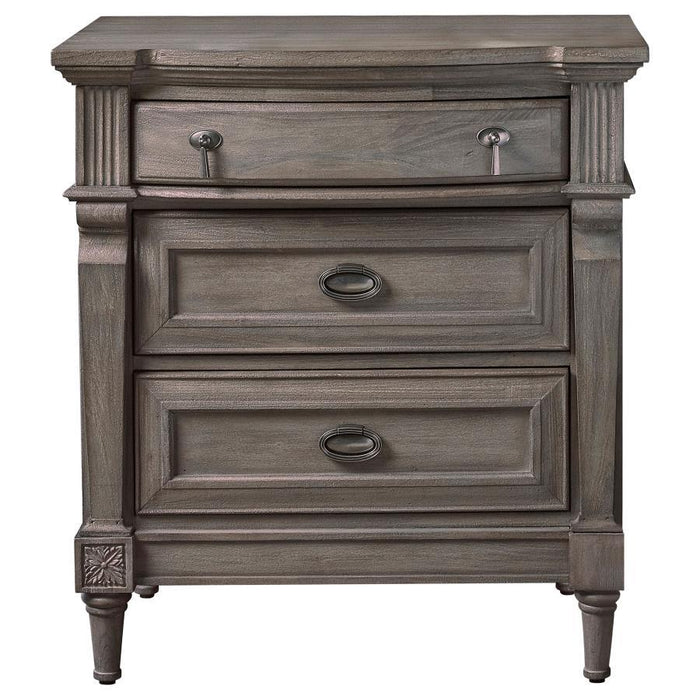 Alderwood - 3-Drawer Nightstand - French Gray Sacramento Furniture Store Furniture store in Sacramento