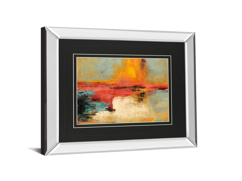 Acertijo By Santos Villareal - Mirror Framed Print Wall Art - Red