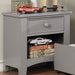 Caren - Nightstand - Gray Sacramento Furniture Store Furniture store in Sacramento