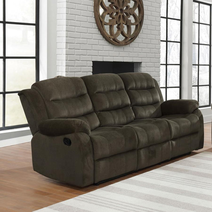 Rodman - Pillow Top Arm Motion Sofa - Olive Brown Sacramento Furniture Store Furniture store in Sacramento