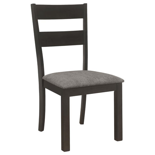 Jakob - Upholstered Side Chairs With Ladder Back (Set of 2) - Gray And Black Sacramento Furniture Store Furniture store in Sacramento