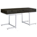 Noorvik - 3 Piece Writing Desk Set - Dark Oak And Chrome Sacramento Furniture Store Furniture store in Sacramento