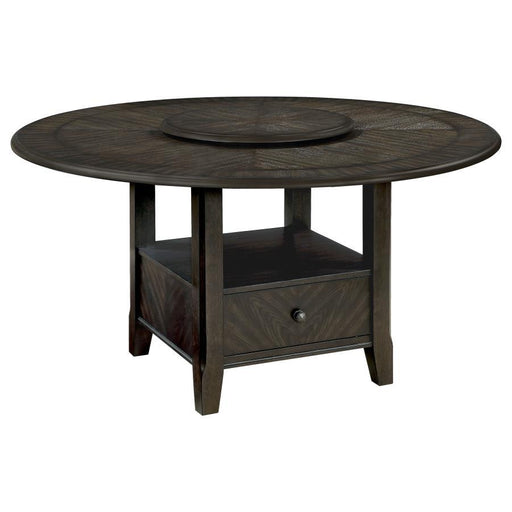 Twyla - Round Dining Table With Removable Lazy Susan - Dark Cocoa Sacramento Furniture Store Furniture store in Sacramento