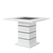 Elizaveta - Counter Height Table - Gray Velvet, Faux Crystal Diamonds &White High Gloss Finish Sacramento Furniture Store Furniture store in Sacramento