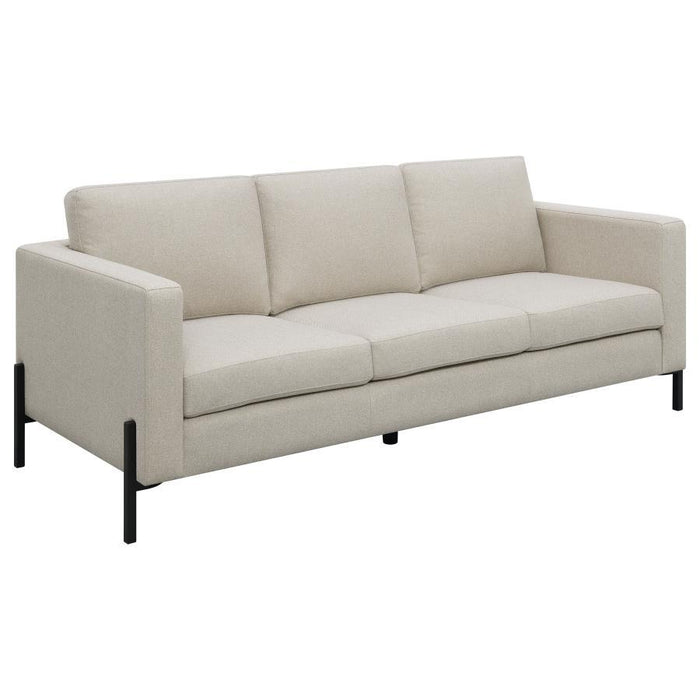 Tilly - Upholstered Track Arms Sofa - Oatmeal