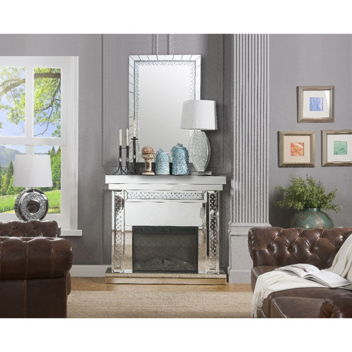 Nysa - Fireplace - Mirrored & Faux Crystals - 42" Sacramento Furniture Store Furniture store in Sacramento