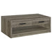 Felix - 2-Drawer Rectangular Engineered Wood Coffee Table - Gray Driftwood Sacramento Furniture Store Furniture store in Sacramento