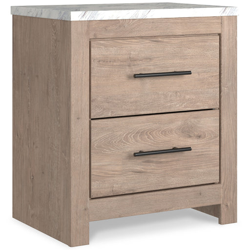 Senniberg - Light Brown - Two Drawer Night Stand Sacramento Furniture Store Furniture store in Sacramento