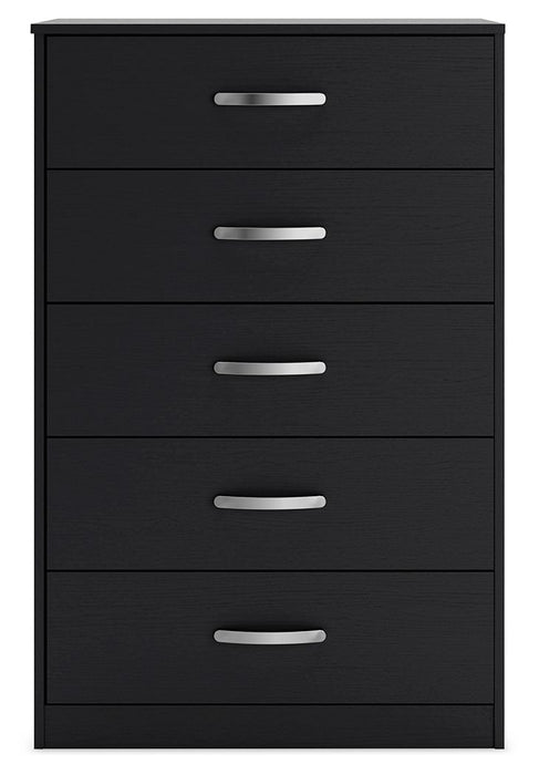 Finch - Black - Five Drawer Chest - 46" Height Sacramento Furniture Store Furniture store in Sacramento