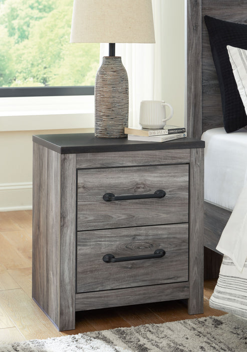 Bronyan - Dark Gray - Two Drawer Night Stand Sacramento Furniture Store Furniture store in Sacramento