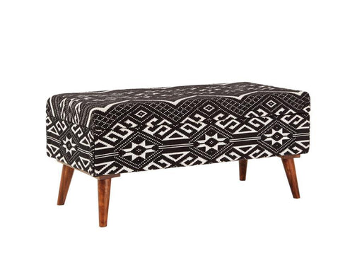 Cababi - Upholstered Storage Bench - Black And White Sacramento Furniture Store Furniture store in Sacramento