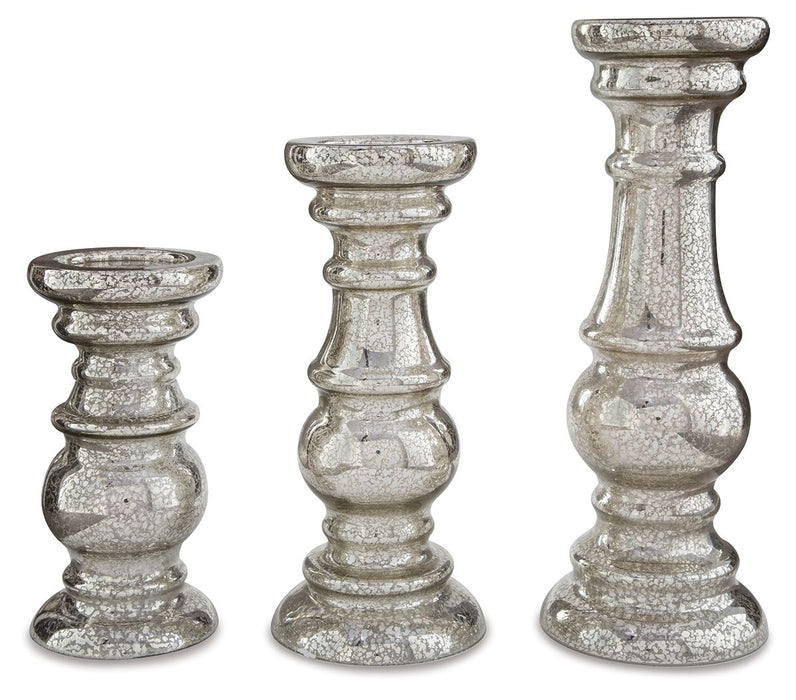 Rosario - Silver Finish - Candle Holder Set (Set of 3) Sacramento Furniture Store Furniture store in Sacramento