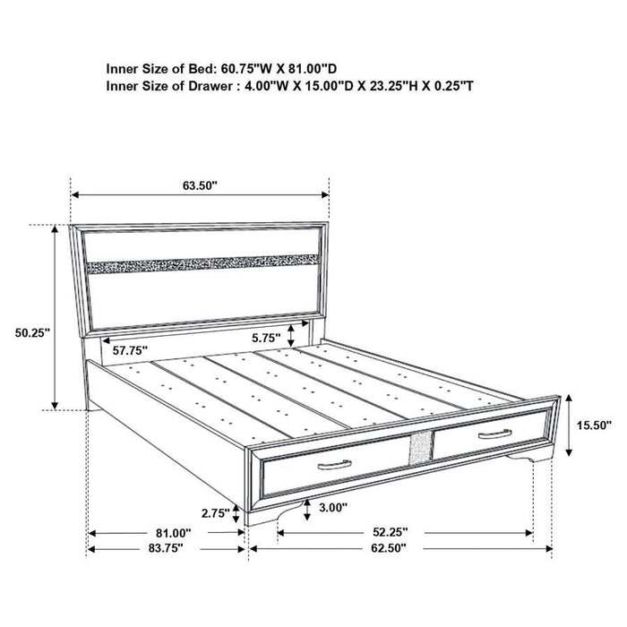 Miranda - 2-Drawer Storage Bed Sacramento Furniture Store Furniture store in Sacramento