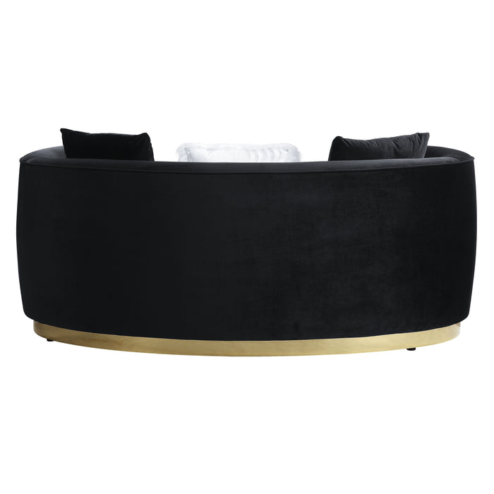 Achelle - Loveseat - Black Velvet Sacramento Furniture Store Furniture store in Sacramento