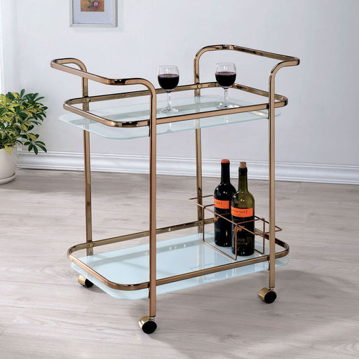 Tiana - Serving Cart - Champagne Sacramento Furniture Store Furniture store in Sacramento