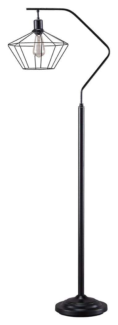 Makeika - Black - Metal Floor Lamp Sacramento Furniture Store Furniture store in Sacramento