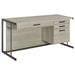 Loomis - 4-Drawer Rectangular Office Desk - Whitewashed Gray And Gunmetal Sacramento Furniture Store Furniture store in Sacramento