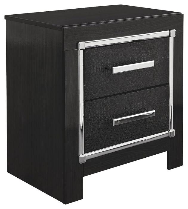 Kaydell - Black - Two Drawer Night Stand Sacramento Furniture Store Furniture store in Sacramento