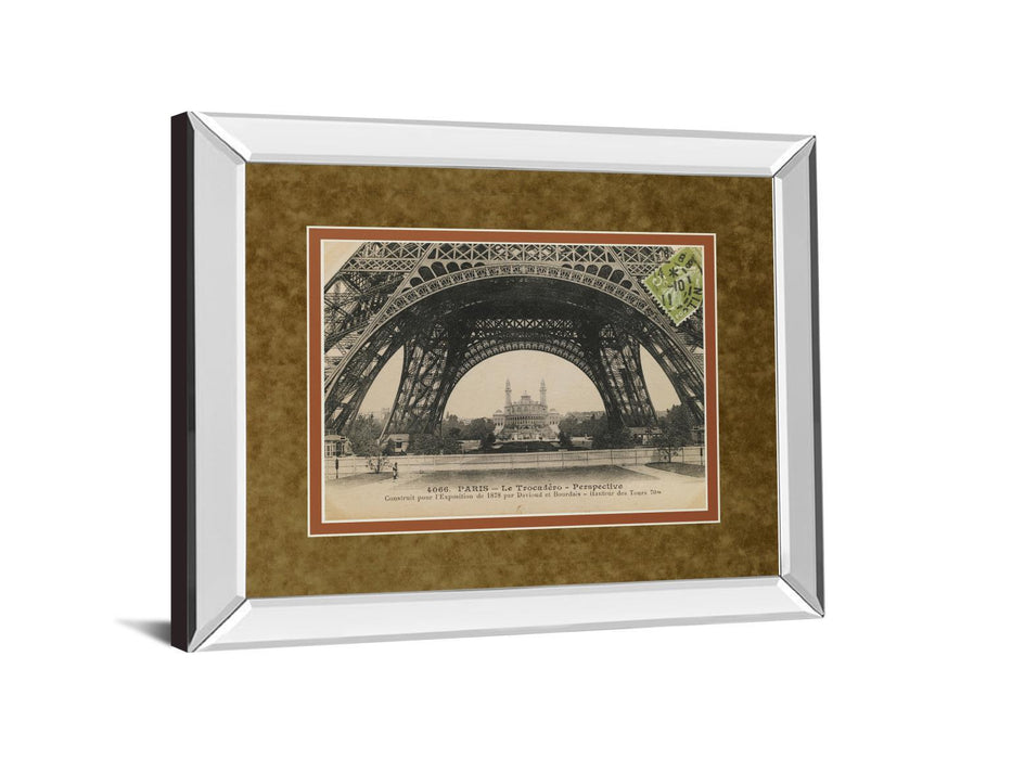 La Base De La Eifel By Wild Apple Studio - Mirror Framed Print Wall Art - Black