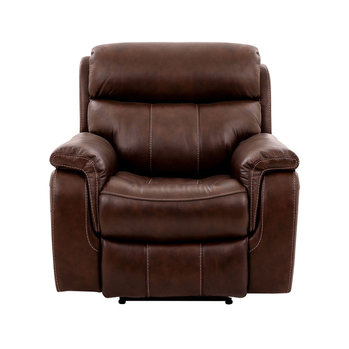 Montague - Dual Power Headrest And Lumbar Support Recliner Chair - Brown