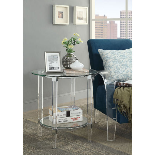 Polyanthus - End Table - Clear Acrylic, Chrome & Clear Glass Sacramento Furniture Store Furniture store in Sacramento