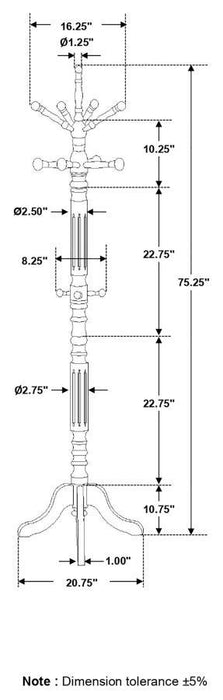 Achelle - Coat Rack with 11 Hooks Sacramento Furniture Store Furniture store in Sacramento