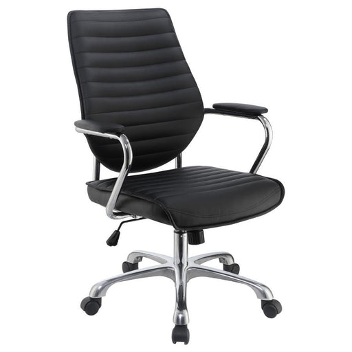 Chase - High Back Office Chair - Black And Chrome Sacramento Furniture Store Furniture store in Sacramento