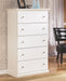 Bostwick - White - Five Drawer Chest Sacramento Furniture Store Furniture store in Sacramento