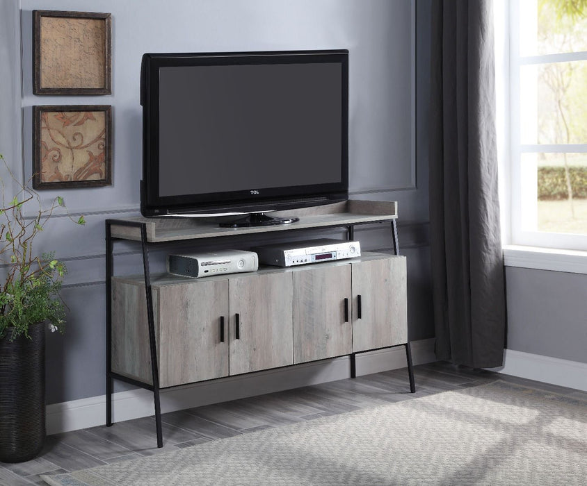 Samiya - TV Stand - Gray Oak & Black Finish Sacramento Furniture Store Furniture store in Sacramento