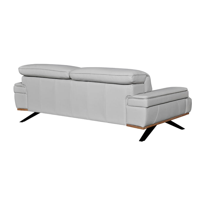 Prato - Leather Sofa - Dove Gray