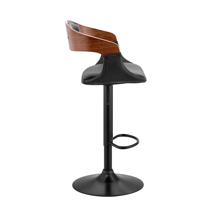 Benson - Adjustable Bar Stool - Walnut Wood