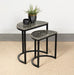 Zakiya - 2 Piece Demilune Nesting Table - Black And White Sacramento Furniture Store Furniture store in Sacramento