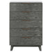 Nathan - 5-Drawer Chest - White Marble And Gray Sacramento Furniture Store Furniture store in Sacramento