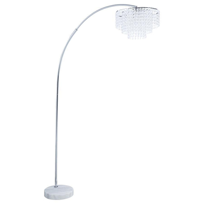 Shirley - Marble Base Floor Lamp - Chrome And Crystal Sacramento Furniture Store Furniture store in Sacramento